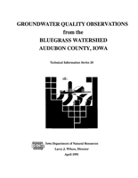 Groundwater quality observations from the Bluegrass Watershed, Audubon County, Iowa: a report of the integrated farm management demonstration project