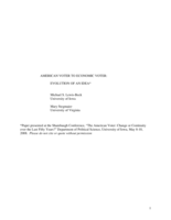 American Voter to Economic Voter: Evolution of an Idea