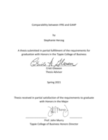Comparability of IFRS and GAAP