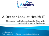 A Deeper Look at Health IT: Electronic Health Records and a Statewide Health Information Exchange