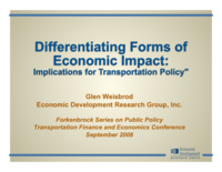 Differentiating Forms of Economic Impact: Implications for