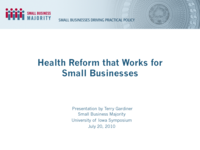 Health Reform that Works for Small Businesses