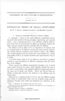 Hydraulic tests of small diffusers