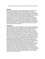 Rho inhibition promotes vemurafenib resistance in BRAF mutant melanoma
