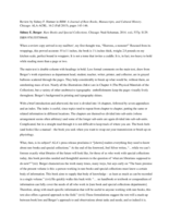 Sidney E. Berger. Rare Books and Special Collections. <em>RBM: a Journal of Rare Books, Manuscripts, and Cultural Heritage</em> Fall 2015