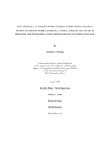 How stressful Is women's work?: understanding rural Nigerian women's domestic work experience, characterizing the physical demands, and estimating associations with musculoskeletal pain
