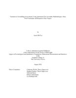 Variation in assembling assessments using automated test assembly methodologies: item-pool constraints and response-time targets