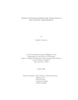 Neural network methods for application in educational measurement