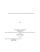 Significance testing of fixed slopes in a pattern submodel missing data strategy
