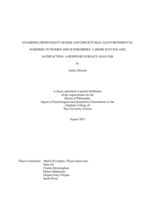 Examining benevolent sexism and implicit bias as environmental barriers to women servicemembers' career success and satisfaction: a response surface analysis