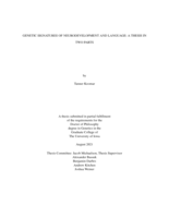 Genetic signatures of neurodevelopment and language: a thesis in two parts