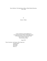 Racist medicine: the implications of race in Black medical education, 1910–1950s