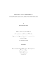 Predicting level of improvement in Cogmed Working Memory Training for youth with ADHD