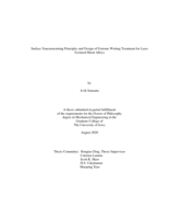 Surface nanostructuring principles and design of extreme wetting treatment for laser textured metal alloys
