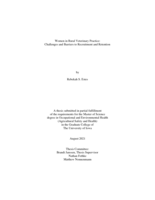Women in rural veterinary practice: challenges and barriers to recruitment and retention