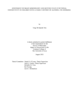 Assessment of brain morphology and resting state functional connectivity in children with a family history of alcohol use disorder