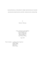 Emancipation & Authenticity: forms and fictions of Gnostic selfhood In nineteenth-century United States’ literature