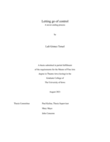 Letting go of control: a never-ending process