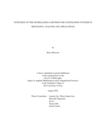 Extension of the generalized-α method for constrained systems in mechanics: analysis and applications