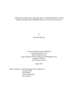 The truth, the road, and the life: an introduction to the choral works and compositional style of Toivo Tulev