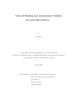Value of parking and autonomous vehicles for last-mile delivery