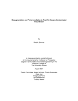 Bioaugmentation and phytoremediation to treat 1,4-Dioxane-contaminated groundwater