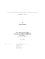 Toward a comprehensive understanding of adaptive and maladaptive parenting and developmental outcomes