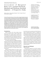 Assessment of Marginal Bone Loss around Platform-Matched and Platform-Switched Implants - A Prospective Study