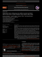 Organization factors influencing nurse ability to prevent and detect adverse drug events in public hospitals using a patient safety model