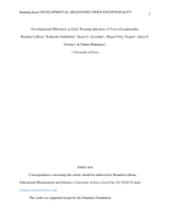 Developmental milestones as early warning indicators of twice-exceptionality