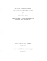 Preliminary interpretation report airborne magnetometer survey of southern Iowa