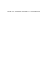 Salón de Clase: Intermediate Spanish for Education Professionals