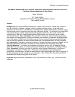 The Effects of Bilateral Nucleus Ventralis Intermedius Deep Brain Stimulation for Tremor on Functional Outcome Measures: A Case Report