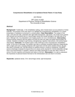 Comprehensive Rehabilitation of an Ipsilateral Stroke Patient: A Case Study
