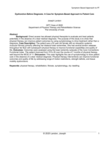 Dysfunction Before Diagnosis: A Case for Symptom-Based Approach to Patient Care