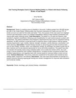 Gait Training Strategies Used to Improve Walking Ability in a Patient with Ataxia Following Stroke: A Case Report