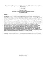 Physical Therapy Management of an Individual Following COVID-19 Infection in an Inpatient Rehab Setting