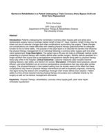 Barriers to Rehabilitation in a Patient Undergoing a Triple Coronary Artery Bypass Graft and Atrial Valve Replacement