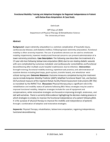 Functional Mobility Training and Adaptive Strategies for Regained Independence in Patient with Below Knee Amputation: A Case Study