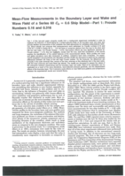 Mean-flow measurements in the boundary layer and wake and wave field of a series 60 C sub(B) = 0.6 ship model--Part 1: Froude numbers 0.16 and 0.316