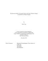 The interaction effect of consumer desire and type of product changes on sensitivity to product changes