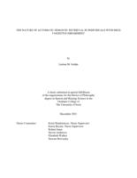The nature of automatic semantic retrieval in individuals with mild cognitive impairment