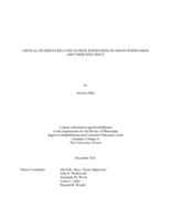 Critical incidents related to peer supervisees in group supervision and their influence