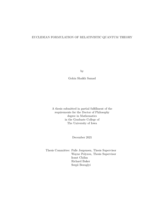 Euclidean formulation of relativistic quantum theory