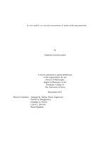In vitro and In vivo toxicity assessment of metal oxide nanomaterials