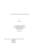 Iowa Online Nurse Residency Program outcomes reporting