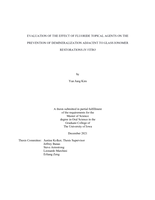 Evaluation of the effect of fluoride topical agents on the prevention of demineralization adjacent to glass ionomer restoration In vitro