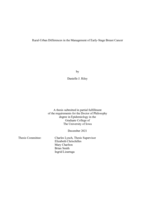 Rural-urban differences in the management of early-stage breast cancer