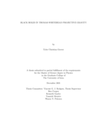 Black holes in Thomas-Whitehead projective gravity