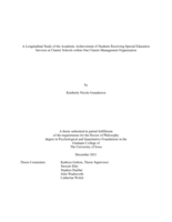 A longitudinal study of the academic achievement of students receiving special education services at charter schools within one charter management organization